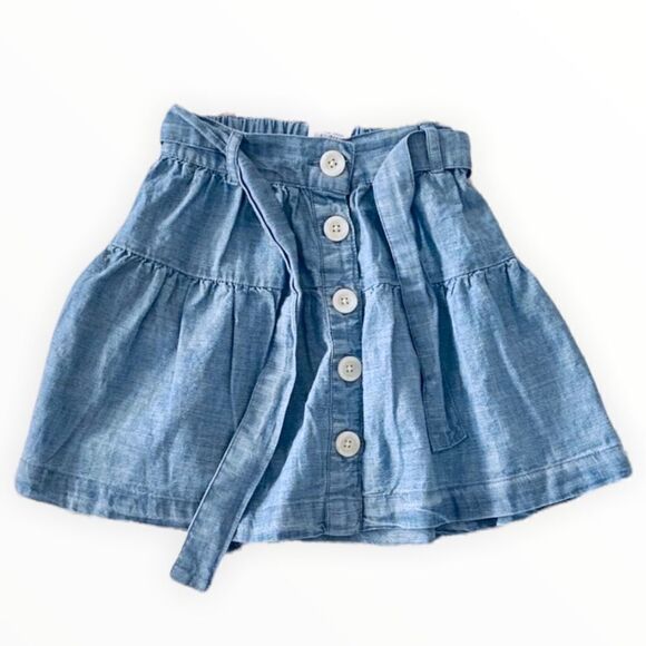 GAP Kids | Blue | CHAMBRAY BUTTON-FRONT SKIRT - Picture 6 of 8